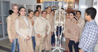 بالصور.. تلاميذ مدرسة أحد عرابى فى زيارة لجامعة كفر الشيخ