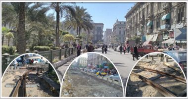 بالصور.. "ترام المنشية" بالإسكندرية المشروع الحائر بين المحافظين.. توقف 17 عاما لتسببه فى تعطل موكب عاطف عبيد.. "المسيرى" أعاد إحياءه و"عبد الظاهر" أوقفه.. وهيئة نقل الركاب: الخط يخدم 7 ملايين مواطن