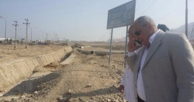 مدير أمن السويس يتفقد مخرات ومجرى السيول بجبال عتاقة والعين السخنة