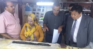 بالصور.. مدير عام الجايكا يتفقد اعمال ترميم مركب خوفو الثانية