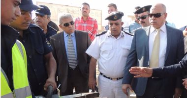 بالصور.. استعدادات بالسويس لمواجهة السيول ببيان عملى فى حضور المحافظ