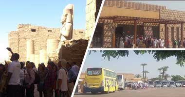 بالصور.. مؤتمر منظمة السياحة العالمية يمنح قبلة الحياة للأقصر..وصول 527 سائح ألمانى ب4 رحلات ..والآثار تعلن استقبال 1786 سائح فى المعالم الأثرية..وحجز تذاكر مقبرتى سيتى ونفرتارى ب 100 ألف جنيه