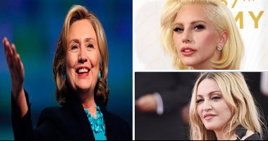 قبل إعلان الفائز بالانتخابات الأمريكية.. نجوم هوليوود يدعمون كلينتون بكل طاقتهم.. مادونا تغنى لها.. ليدى جاجا تعكس نبض الشارع بفيديوهات لجمهورها وبيونسيه وزوجها فى صفها.. وجون فويت مع ترامب للنهاية