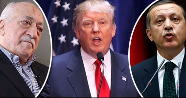قلق فى تركيا بعد خسارة الحليفة هيلارى.. أردوغان يجس نبض ترامب بطلب تسليم جولن.. ويلدريم يدعو لترحيل الداعية الإسلامى فى أسرع وقت.. وصحفية: تسليم المعارض التركى نقطة مهمة ستخيم على مسار علاقات البلدين