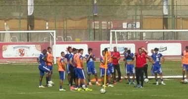 بالصور.. رامى ربيعة يستكمل مران الأهلي فى الجيم.. وفقرة لضربات الجزاء