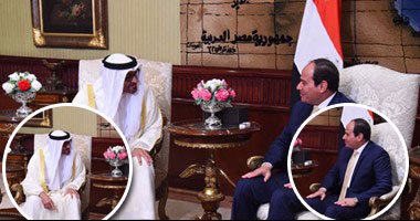  ولى عهد أبو ظبى يغادر القاهرة عقب لقاء الرئيس السيسى