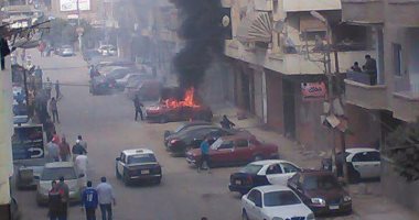 ضبط عاطل حرق سيارة ربة منزل بزجاجة مولوتوف بالشيخ زايد انتقاما لشقيقه  
