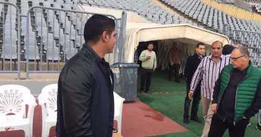 أحمد أبو هشيمة وهانى أبو ريدة فى مران المنتخب الأخير استعدادا لغانا 