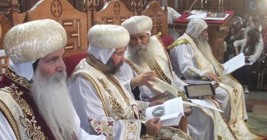 أسقف الفيوم يدشن كنيسة مار جرجس بعد إعادة بنائها