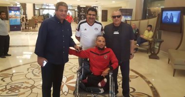 نتيجة مباراة مصر وغانا.. بالصور.. أبو ريدة والوزير مع متحدى الإعاقة فى برج العرب