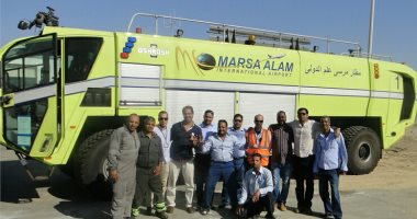 أحدث سيارة إطفاء فى العالم تدخل الخدمة بمطار مرسى علم الدولى