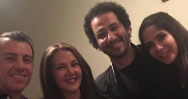 دنيا سمير غانم تهنئ منى زكى وأحمد حلمى بعيد ميلادهما