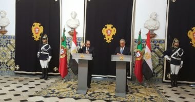 بدء المؤتمر الصحفى للرئيسين المصرى والبرتغالى 