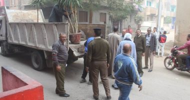 بالصور .. إزالة 110 حالة اشغالات بشوارع مدينة بنى سويف