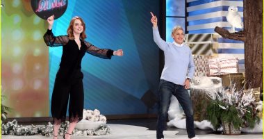 بالصور.. إيما ستون ترقص على أغنية Single ladies بـThe Ellen show