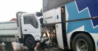 مصرع شخص وإصابة 4بحادث تصادم على طريق الإسماعيلية - القاهرة بسبب الشبورة