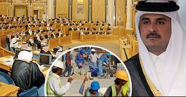 عبودية العصر.. قمة جنيف لحقوق الإنسان تحقق في استعباد النظام القطرى لعمال مونديال 2022.. أكثر 4000 عامل أجنبى يتعرض للسخرة في الدوحة.. والنظام يطبق إجراءات غير إنسانية ويمنعهم من المغادرة.. وتميم يسرق أجورهم