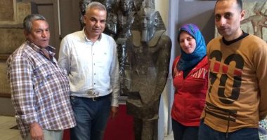 بالصور..المتحف الكبير يستقبل الملك اخناتون وأمنحوتب الثانى وتحتمس الثالث  