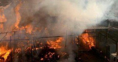 السيطرة على حريق بمصنع للهواء السائل والغازات الصناعية بالمنوفية