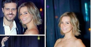 روجينا وداليا مصطفى يهنئان إيمان العاصى وطارق صبرى على خطوبتهما