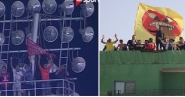بالصور.. الجماهير تتعرض للخطر من أجل مشاهدة المبارايات 