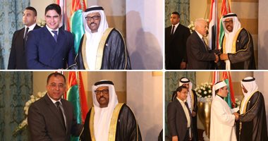 سفير الإمارات بالقاهرة يحتفل بالعيد الوطنى لبلاده تحت شعار "تحيا مصر.. تحيا الإمارات".. الجنيبى: نتطلع إلى مصر المستقرة الآمنة لدعم استقرار العرب.. وأبو هشيمة و10 وزراء و3 محافظين يشاركون فى الحفل