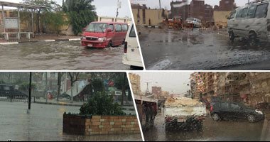 الإسكندرية تغرق والبحيرة إجازة.. بالصور: محافظات مصر فى قبضة "سوء الطقس".. وقف المراكب الشراعية وإغلاق الميناء.. توقف الصيد بالمنزلة وانقطاع كهرباء الفيوم وشلل مرورى بالمنوفية.. والأرصاد: التحسن السبت
