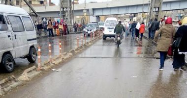 بالصور..توقف حركة المرور بسبب هطول الأمطار فى القليوبية 