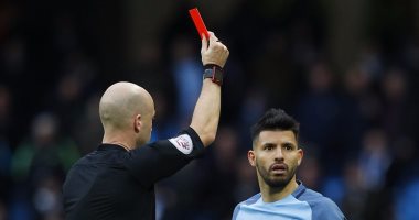 بالصور.. مانشستر سيتى يفقد أجويرو 4 مباريات بسبب الإيقاف