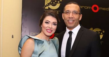 بالصور.. خالد صلاح وشريهان أبو الحسن يصلان حفل "بروموميديا"