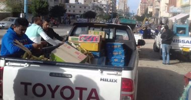 بالصور .. ضبط 39 حالة إشغال لباعة جائلين خلال حملة بمرسى مطروح