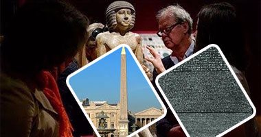 آثار مصر المسروقة زمن الاحتلال.. حجر رشيد فى بريطانيا ومسلات رمسيس بباريس ولوحات أثرية وتوابيت نقلت لتل أبيب.. وقطاع الآثار المستردة: حققنا رقما قياسيا عام 2016 واستعدنا 260 قطعة وفترة الاستعمار صعبة