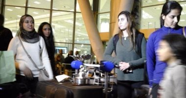 بالصور.. بعثة منتخب أسكواش السيدات تعود للقاهرة بعد فوزها ببطولة العالم