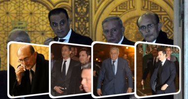 علاء وجمال مبارك ومحلب ووزراء وفنانون فى عزاء زوجة محمد صبحى