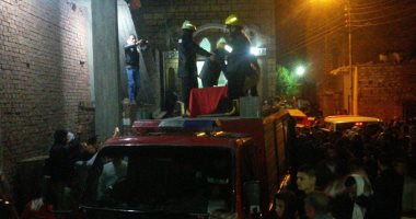 بالصور.. تشييع جثمان أحد شهداء تفجير الهرم فى مسقط رأسه ببنى سويف