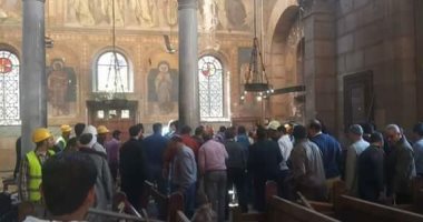 الشرطة النسائية تصل محيط انفجار الكاتدرائية لتأمين دخول الأهالى