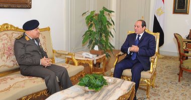 الرئيس السيسى يلتقى الفريق أول صدقى صبحى وزير الدفاع