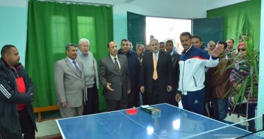 رئيس جامعة أسيوط يفتتح مجمع ملاعب المدينة الجامعية