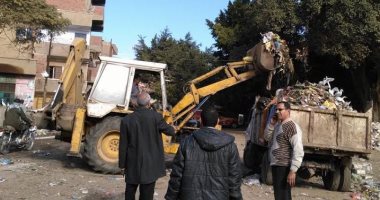 رفع 20 طن قمامة ونواتج تطهير فى حملة مكبرة بقرية شما فى المنوفية