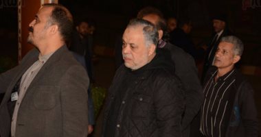 أشرف زكى وحسن حسنى وصلاح عبد الله ونبيل الحلفاوى فى عزاء أحمد راتب
