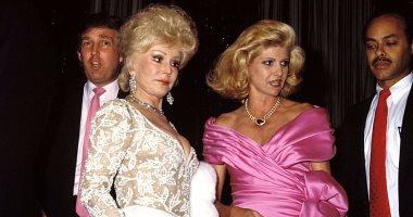 بالصور.. دونالد ترامب فى صورة نادرة مع الراحلة زا زا جابور عام 1988