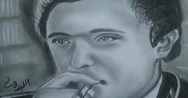 قارئ يشارك صحافة المواطن بلوحاته الفنية للمشاهير 