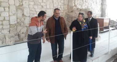 بالصور..مصطفى أمين يتفقد أعمال الترميم بالمواقع الأثرية بالإسكندرية