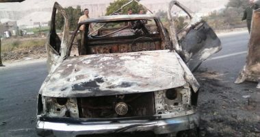 مصرع 2 وإصابة 7 فى تصادم على طريق مطار سوهاج