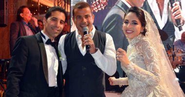 بالصور.. عمرو دياب يشعل زفاف هشام أبو درة وندى الخراشي بحضور المشير طنطاوى