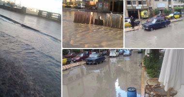بالصور. "الفيضة الكبرى" تضرب الإسكندرية.. هبوط أرضى بالشوارع فى المنشية والعامرية والجمرك والرمل.. والدفع بـ 95 سيارة لشفط المياه.. والميناء تجهز وحدات الإنقاذ ولنشات الإرشاد لتلقى أى استغاثات 