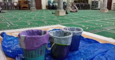 بالصور.. شكاوى من تسرب مياه الأمطار لمسجد "إنجى هانم" الأثرى بالإسكندرية
