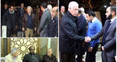 نجوم الرياضة  وجهاز الزمالك فى عزاء بدر حداد 