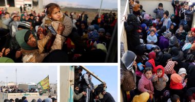 نزوح جماعى لعراقيين فروا من جحيم الحرب فى مدينة الموصل
