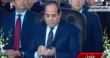 الرئيس السيسى يطلق إشارة افتتاح كوبرى النصر العائم ببور سعيد